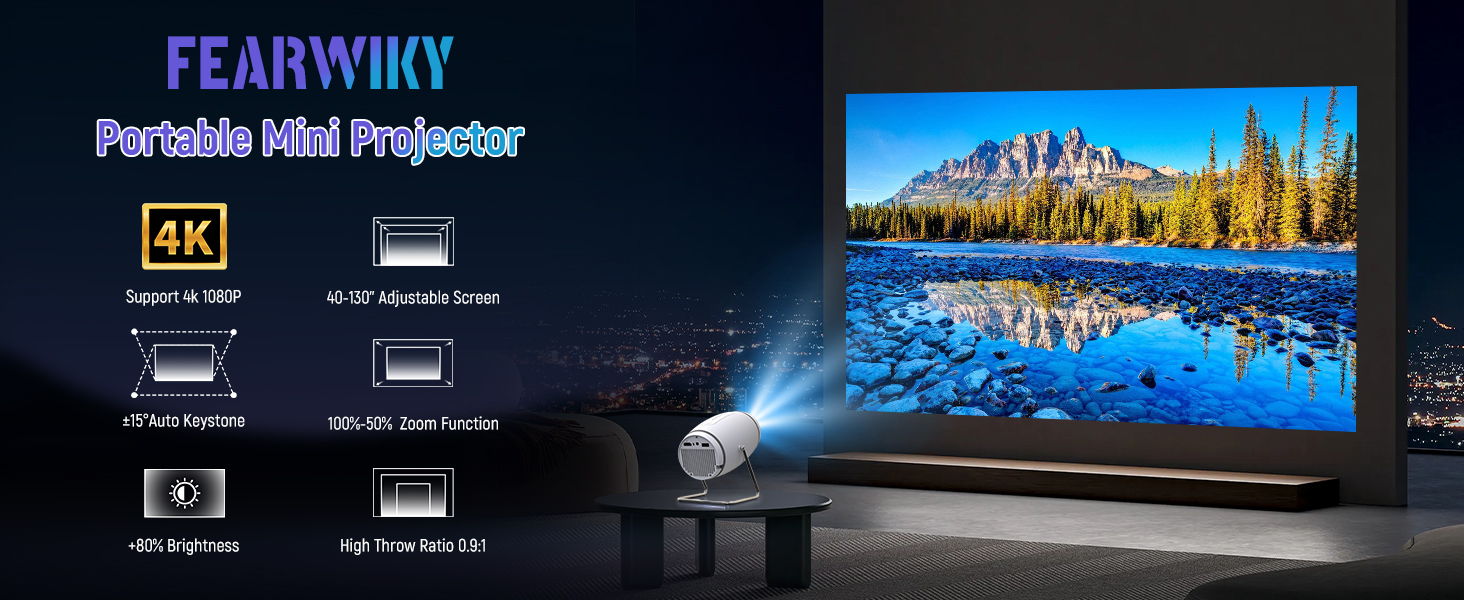 Amazon.com: Mini Projector, Projector with WiFi and