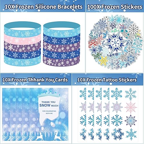 Miniatura 7 de El kit de decoración de 234 piezas incluye bolsas de golosinas, pajitas, varitas de burbujas, coronas, varitas mágicas, cuadernos, adornos para