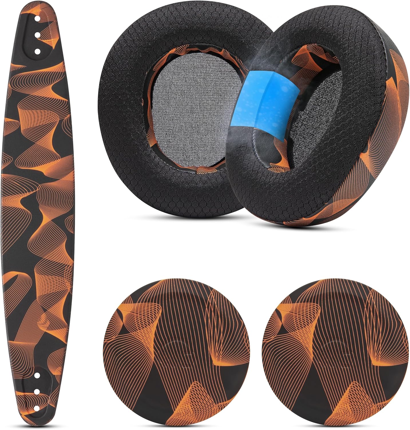WC Mod Kit Nova Pro Wireless & Nova Elite - Cooling Gel Earpads, Silicone Headband, & Magnetic Plates for SteelSeries Arctis Nova Pro Wireless & Nova Elite by Wicked Cushions | Kinetic Wave
