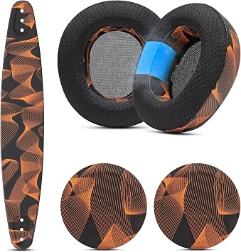 WC Mod Kit Nova Pro Wireless, Pro Omni, Elite - Cooling Gel Earpads, Silicone Headband, Side Plates for Arctis Nova Pro Wireless, Nova Elite & Nova Pro Omni by Wicked Cushions | Kinetic Wave