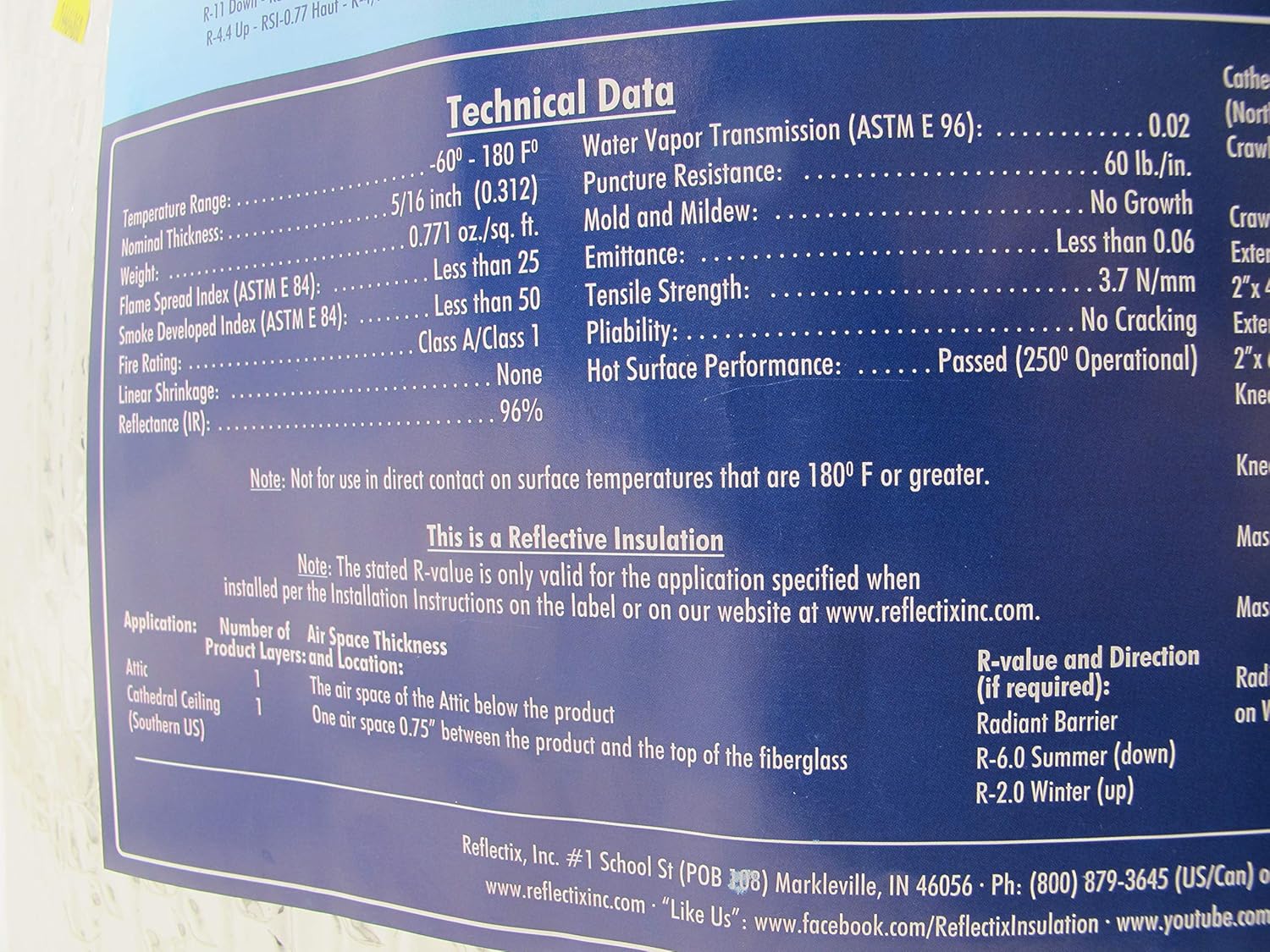 Reflectix 16 in. x 100 ft. Double Reflective Insulation with Staple Tab