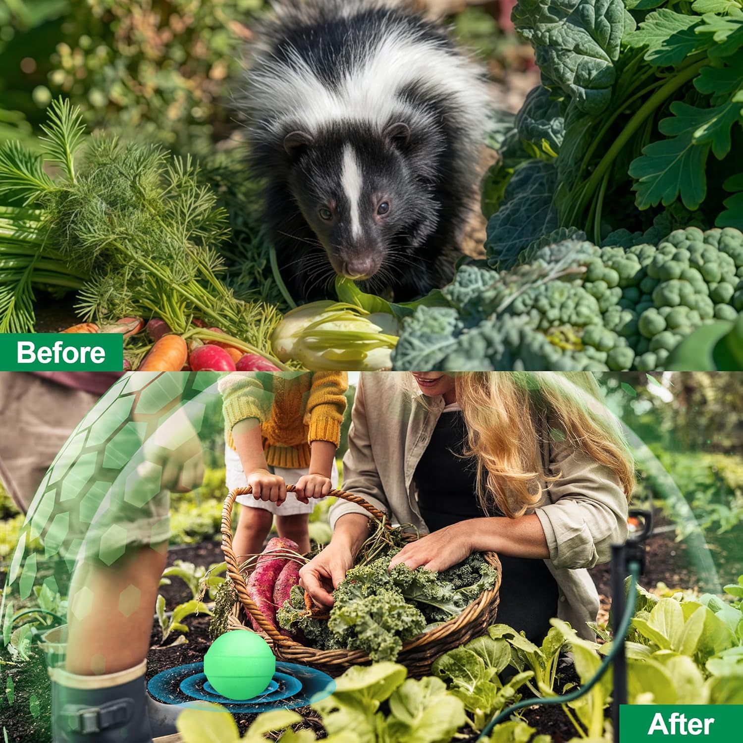 24 Pack Natural Peppermint Skunk Repellent for Yard, Skunk Raccoon Repellent for Outdoor Yard Garden Under House | Long-Lasting Protection | Safe for Dogs and Children
