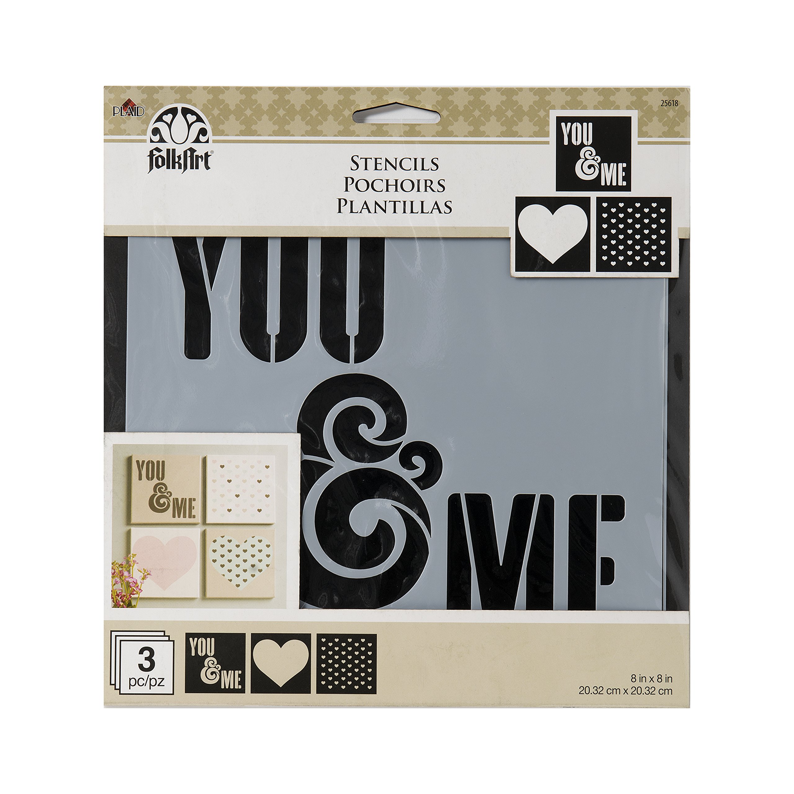 FolkArt You and Me Story Stencil Pack