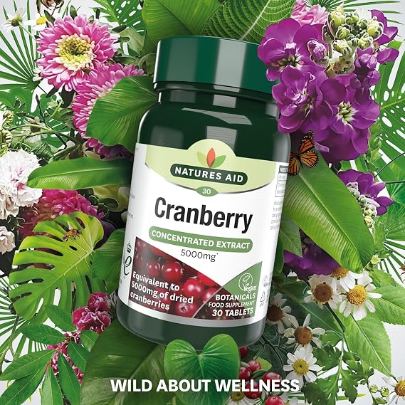 Natures Aid Cranberry 5000mg Supplement – 30 Tablets