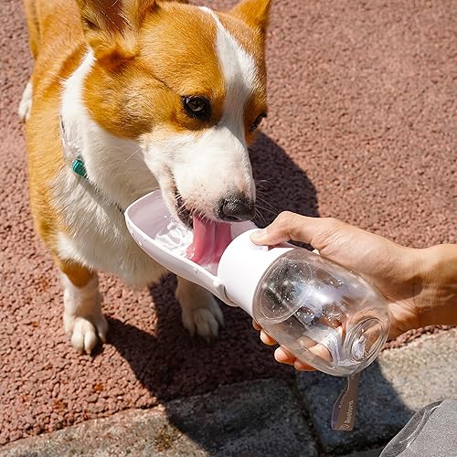 Miniatura 10 de AVELORA Botella de agua plegable para perros, dispensador de agua portátil para perros, gatos, conejos, cachorros y otros animales pequeños para