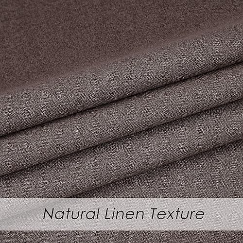 Miniatura 8 de Melodieux Cortinas 100% opacas para dormitorio, aislamiento térmico, reducción de ruido, cortinas de ventana de lino con ojales para sala de estar y