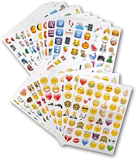 Emoji Jumbo Stickers | 960 Most Popular Emoticons | Larger In Size | Cool, Educational and Fun