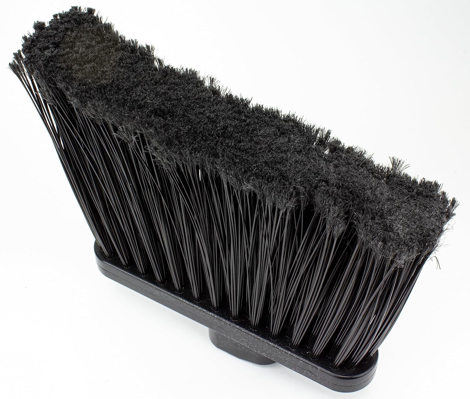 SPARTA Plastic Broom Head, Angled, Flagged for Small Debris Indoor, Outdoor, Home, Restaurant, Lobby, Office, 12 Inches, Orange