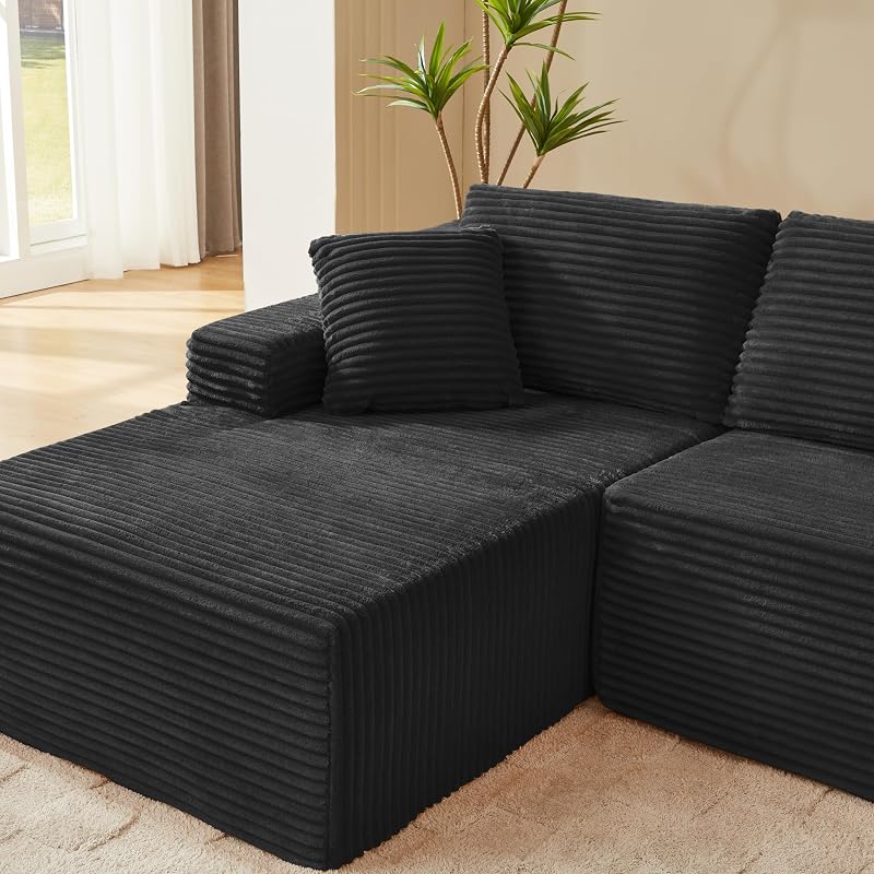 103" L Shaped Boneless Couches Cloud Sectional Sofa W/Chaise Lounge image 6