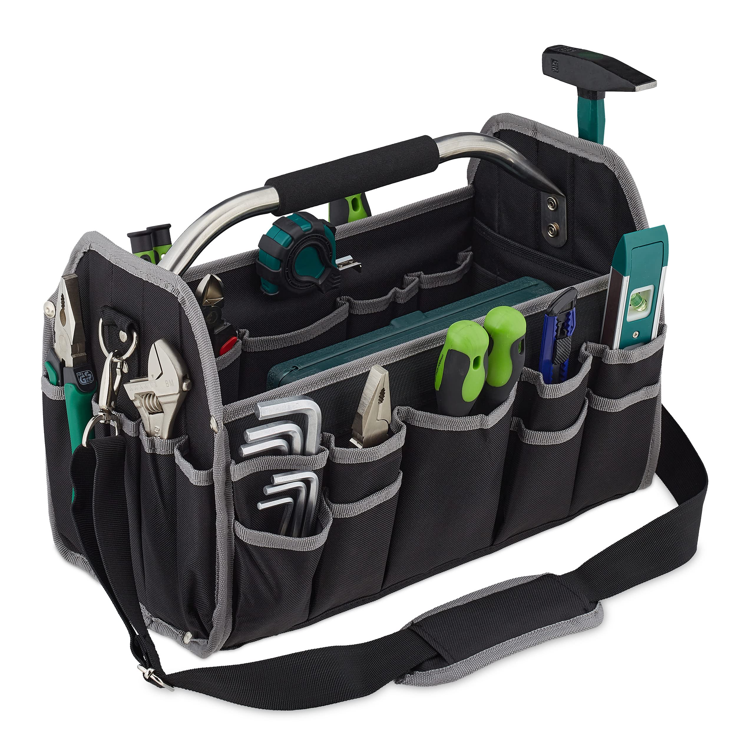 Sacoche à Outils Relaxdays - Sac de Bricolage Pratique et Spacieux, Noir