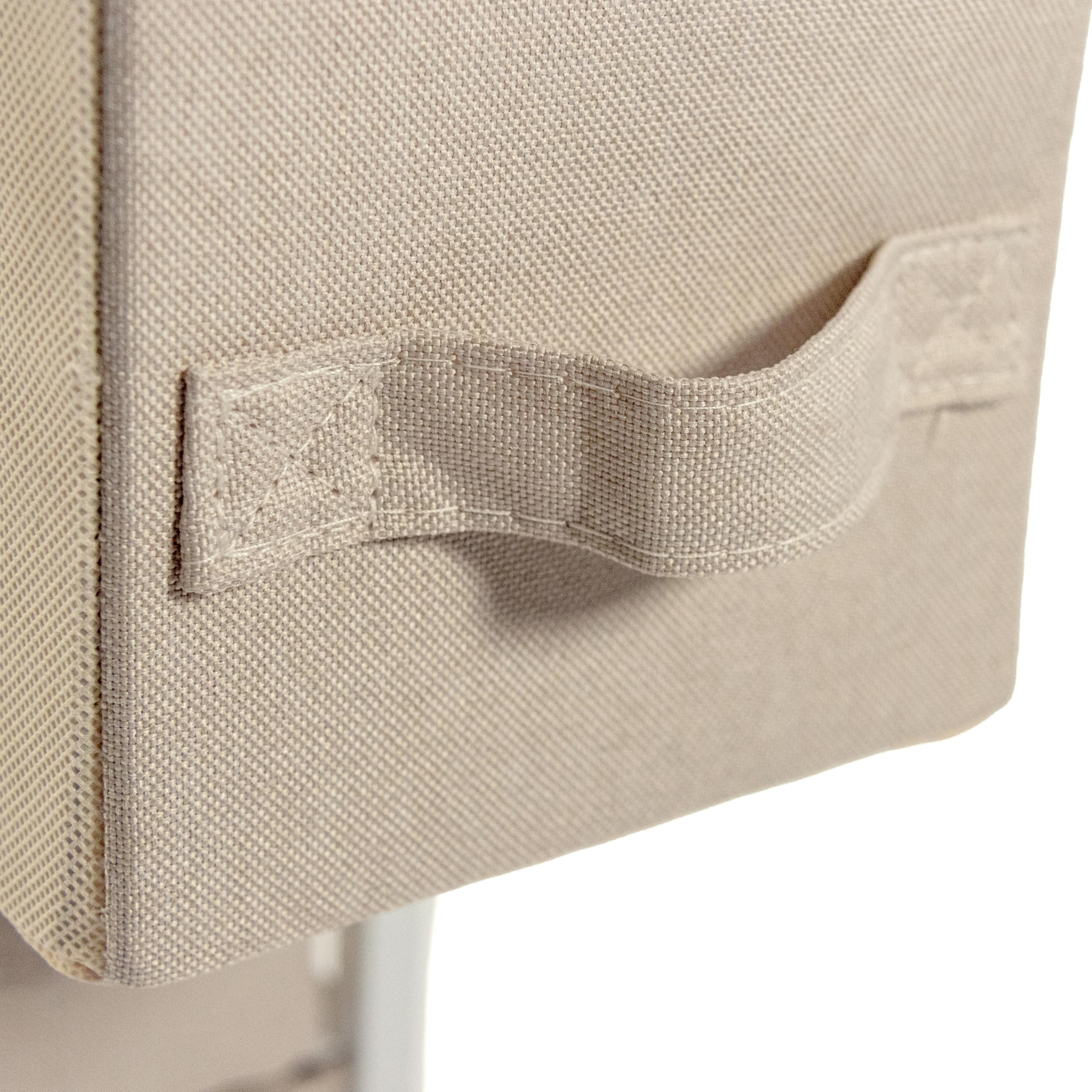 Commode avec 4 tiroirs en Tissu FOLDRESS S 20x48x76 cm Commode à tiroirs Organiseur, Pieds réglables en Hauteur, Structure métallique, Beige