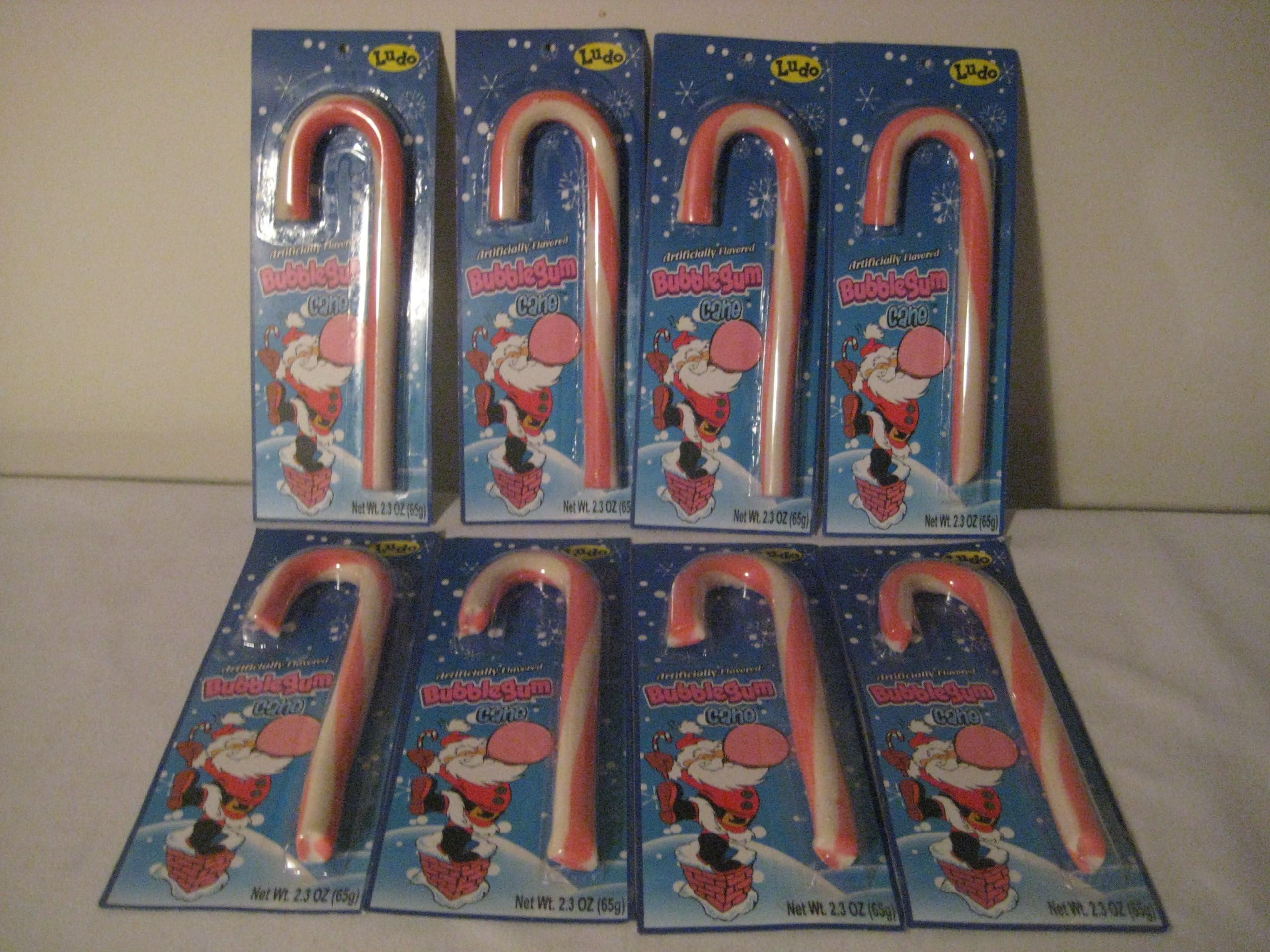 Ludo Bubblegum Candy Cane, 2.3 oz per pack, (7 Pack)