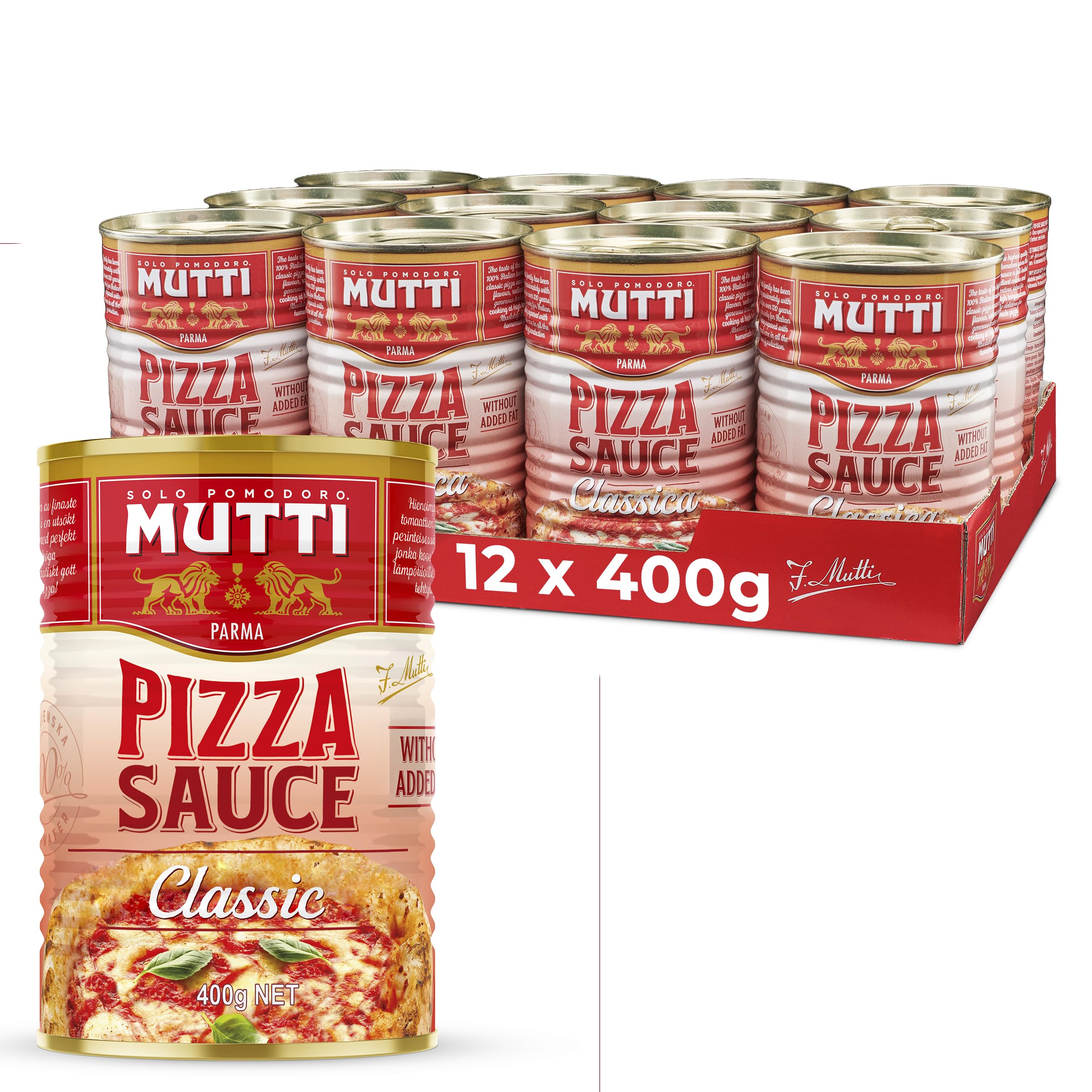 Mutti – Pizza Sauce Classica, Pizza Sauce, 400g, (Pack of 12)