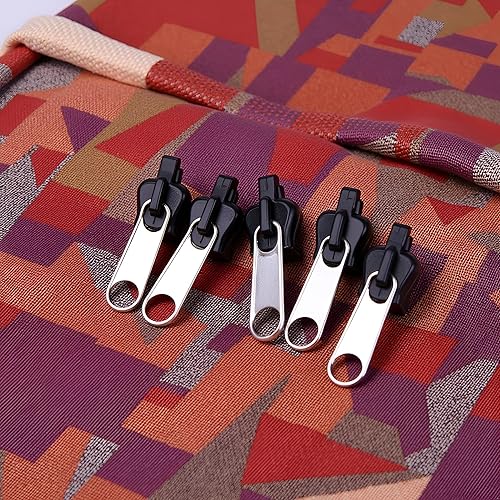 Miniatura 6 de Kit de reparación de cremallera de fijación instantánea universal de 12 piezas, color negro, con cremallera, cremallera de dientes, diseño duradero,