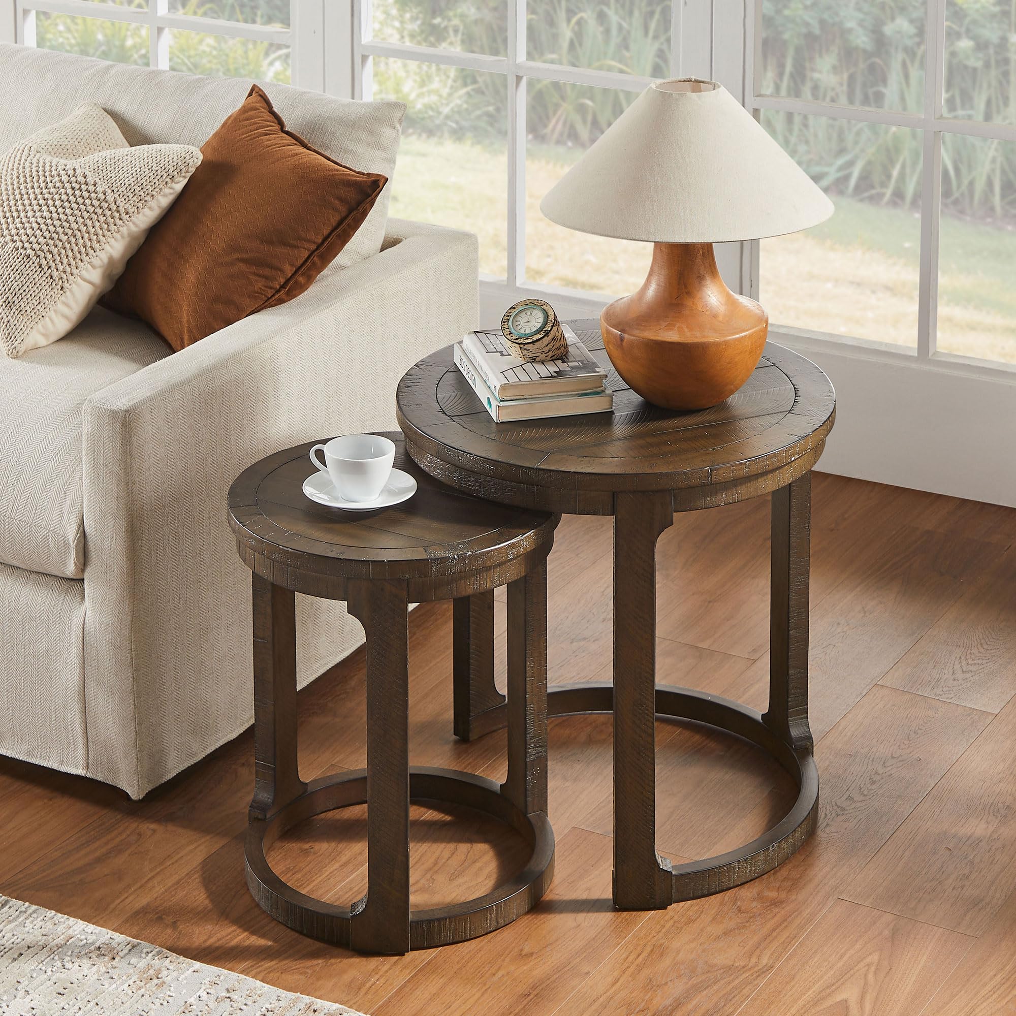 WILLIAMSPACE 24 Round Nesting Coffee Table Set of 2