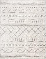 Vista 3 de SAFAVIEH Alfombra 9x12 - Colección Arizona Shag - Grande - Marfil y Beige, Diseño Marroquí Boho, No Desprende Pelo y Fácil de Limpiar, Ideal