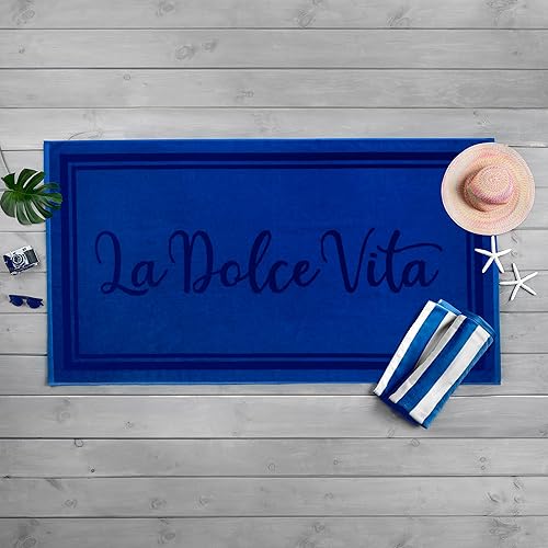 Miniatura 4 de Martha Stewart Cabana - Juego de 2 toallas de playa de 100 % algodón turco de lujo con calidad de spa y hotel, 450 GSM, de 40 x 72 pulgadas, suaves,