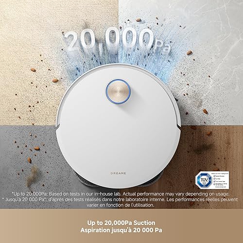 Miniatura 7 de DREAME Robot aspirador y trapeador ultra completo X50 con vacío automático y trapeador autolimpiante, succión de 20,000 Pa, evitar obstáculos y
