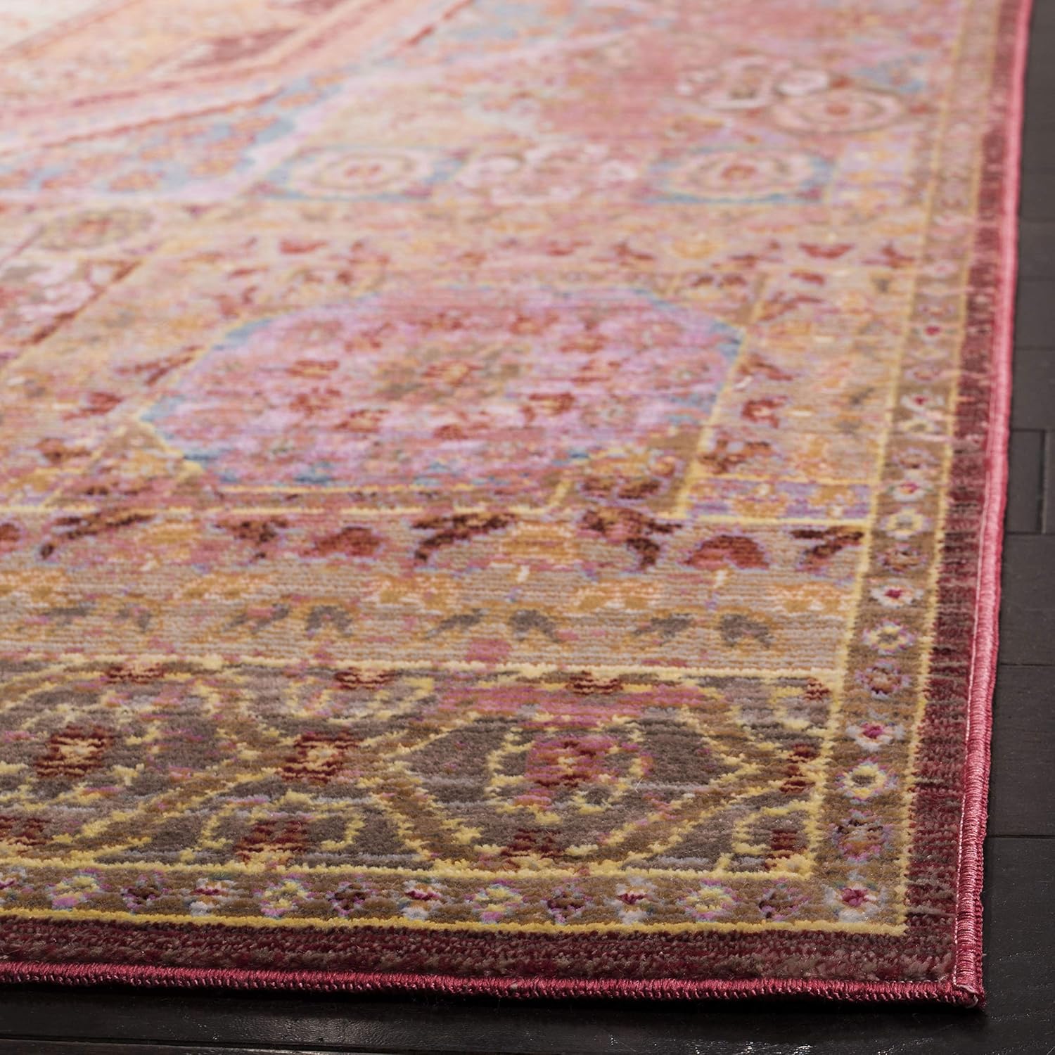SAFAVIEH Valencia Collection Accent Rug - 2' x 3', Multi, Boho Chic Distressed Design, Non-Shedding & Easy Care, Ideal for High Traffic Areas in Entryway, Living Room, Bedroom (VAL216K)