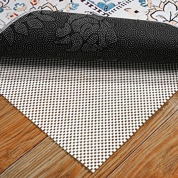Non Slip Rug Pad Gripper 6X9 FT for Hardwood Floors, Eco-Friendly Anti Skid Mat Under Area Rugs, Keeps Rugs Safe and Flat, Odorless Cushioned Pad for Floor Protection, Easy to Trim Multi-Use Mat