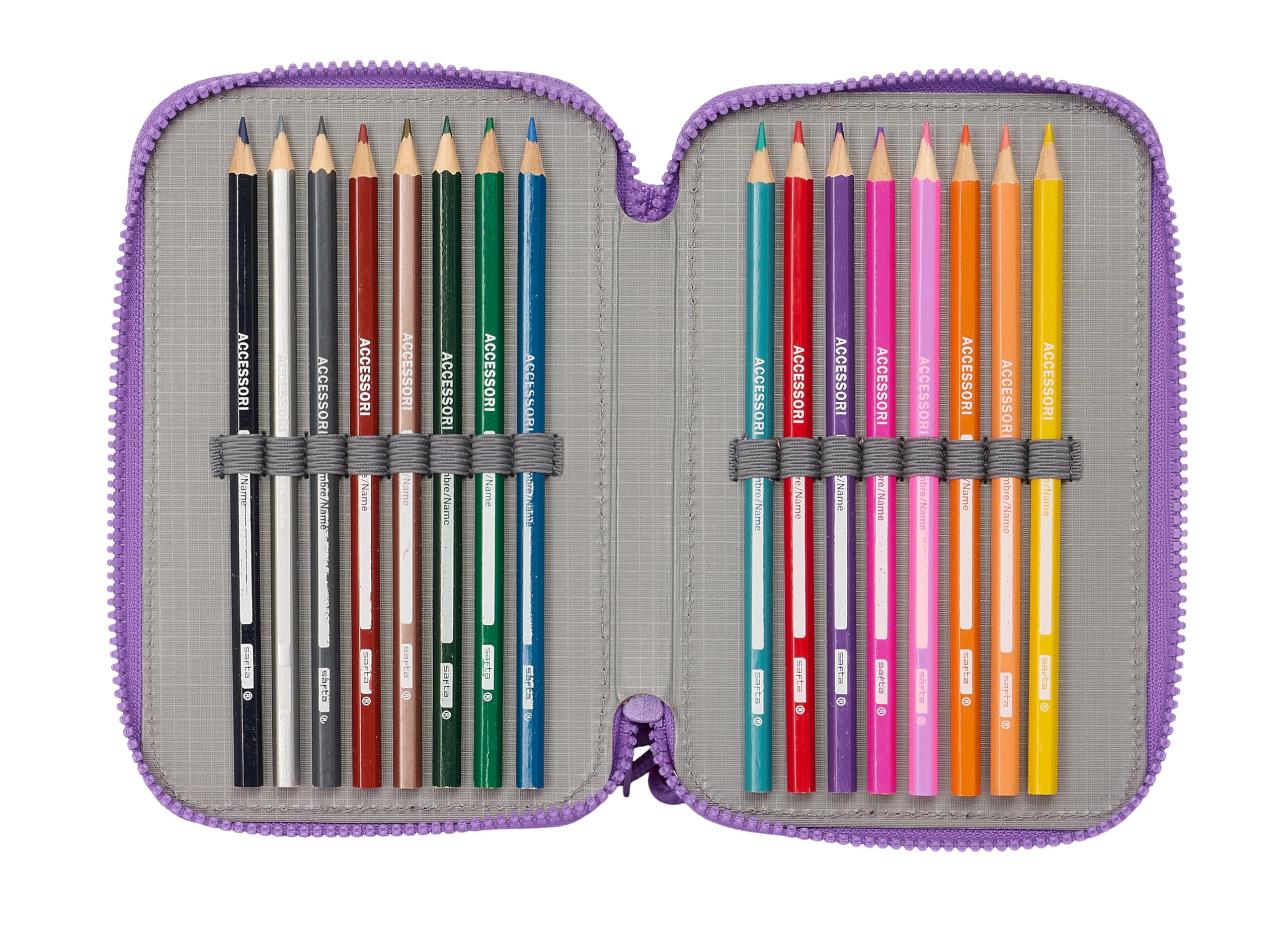 Stitch Sweet - Estuche Escolar con 36 Útiles Incluidos, Estuche Infantil, Estuche Niño, Ideal para Niños de 5 a 14 Años, Cómodo y Versátil, Calidad y Resistencia, 12.5x5.5x19.5 cm, Color Azul/Lila