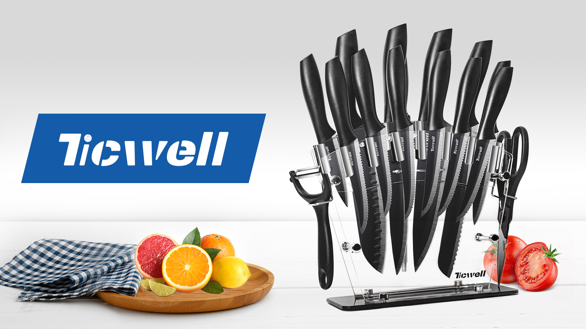 Amazon.com: TICWELL Knife Set, 19 Pieces German Stainless Kitchen
