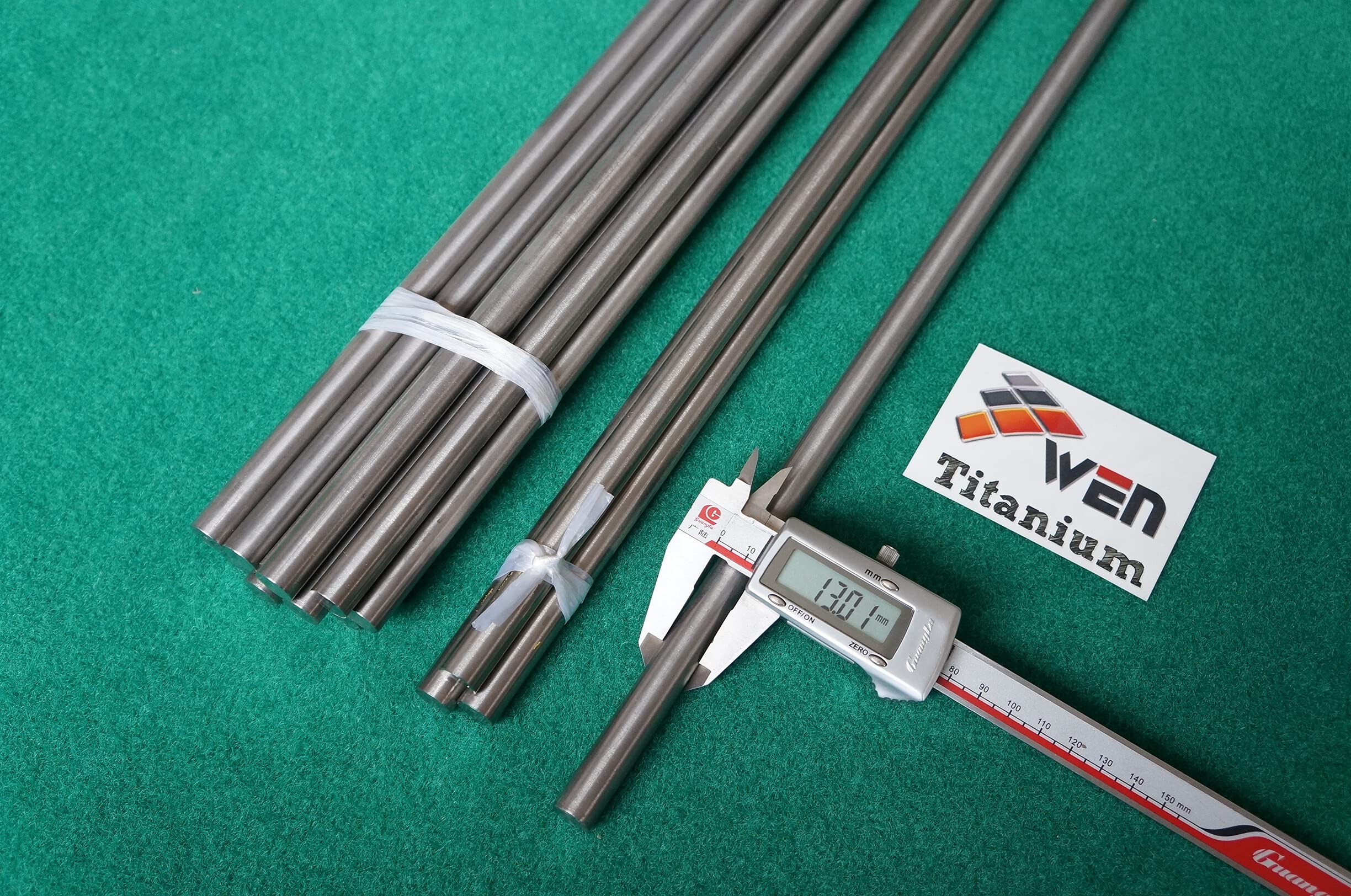 Titanstange Grade 5 Rundmaterial [ Ø 3mm - Ø 16mm ] Titanstäbe Rundstäbe Vollwelle B348 Titanium Bar 6al-4v Rod (Ø 10mm x 500mm Länge / 6 Stück)