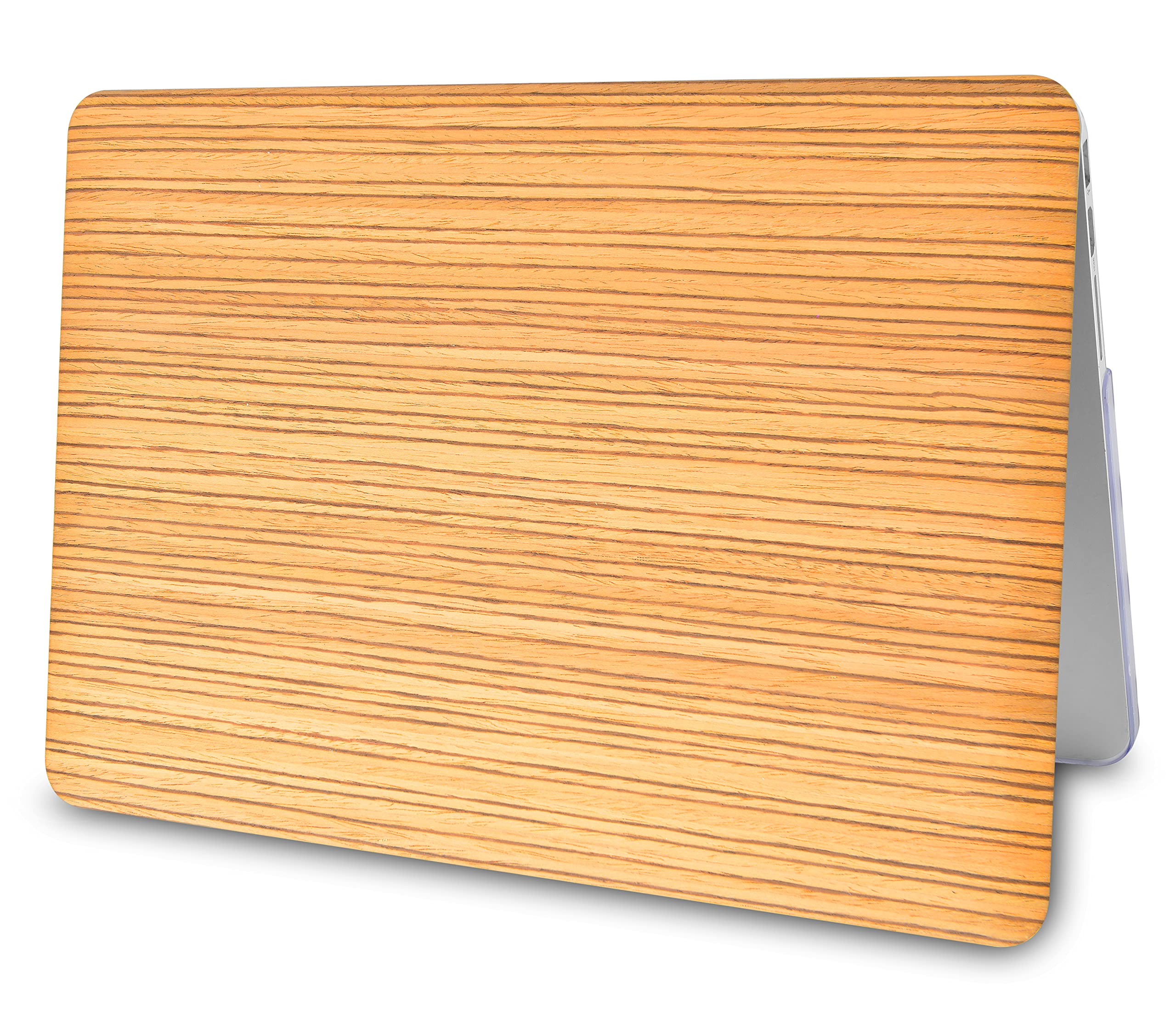 KECC Case Compatible with MacBook Air 13 inch Case 2018-2021 Release A1932 Retina Display + Touch ID Italian Leather Hard Shell + Keyboard Cover + Sleeve + Screen Protector + USB (Wood Leather 6) - 4