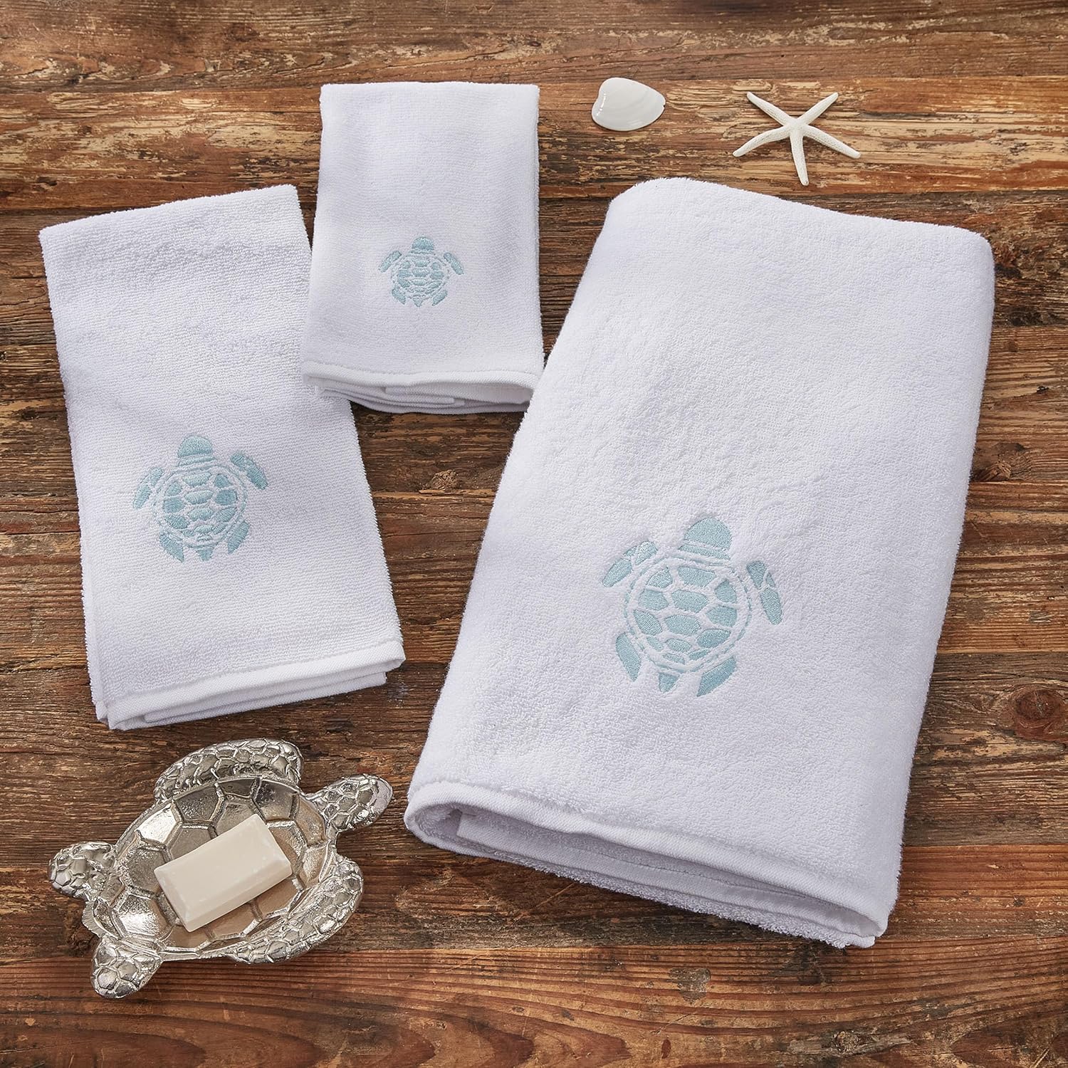 Split P Turtles Bath Towel Set of 2