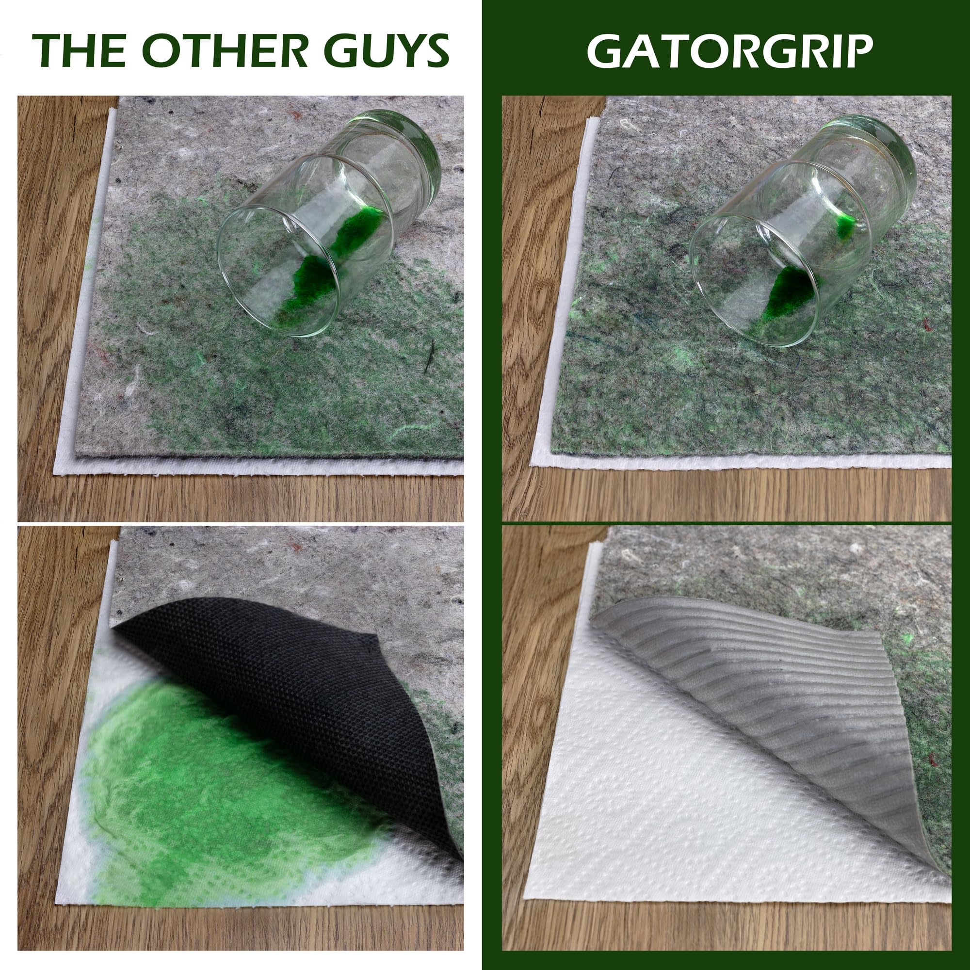 Waterproof GATORGRIP Non-Slip Rug Pad, 9x12, Pet-Friendly, Safe for All Floors, Made in The USA, Low-VOC