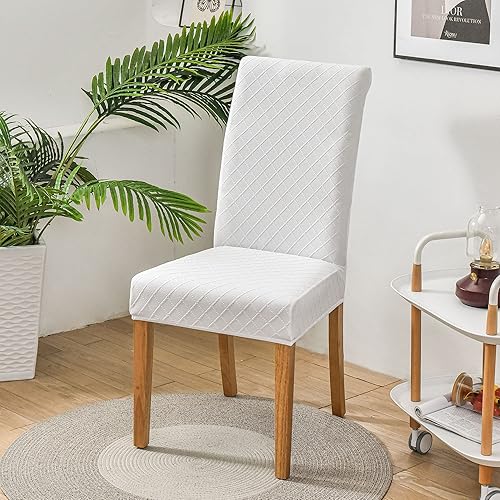 Miniatura 2 de SoulFeel Juego de 4 fundas para sillas de celosía, extraíbles y lavables, elásticas de elastano jacquard Parsons para silla de comedor, fundas