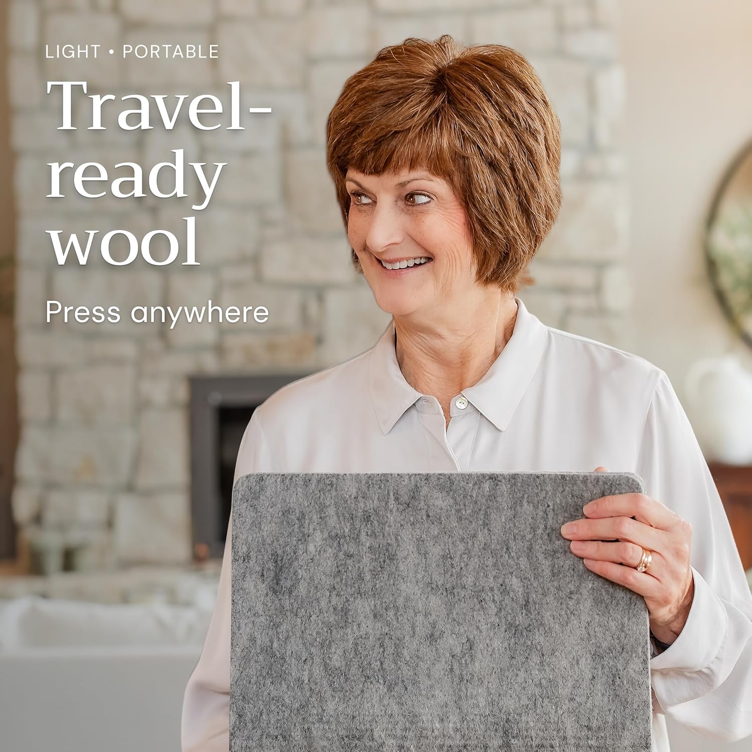 Novodon Merino Wool Pressing Mat for Quilting 17" x 13.5" 100% Merino Wool Pressing Mat for Quilting and Ironing