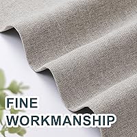 Vista 4 de FantasDecor Cortinas texturizadas de lino de 84 pulgadas de largo, cortinas para sala de estar, con pestaña trasera, bolsillo para barra, reducción