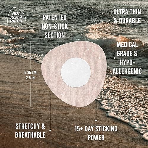 Miniatura 7 de Not Just A Patch Air Libre 3 cubiertas de sensores (paquete de 20)  Parches adhesivos finos, fuertes y ligeros con adherencia de 14 días, duraderas