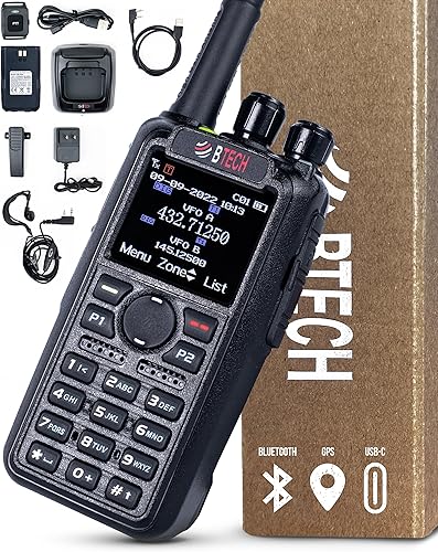 BTECH DMR-6X2 PRO - Radio bidireccional digital DMR y analógica de 7 vatios de doble banda 136-174MHz VHF y 400-480MHz UHF Compatible con Bluetooth disponible en Yaxa Colombia