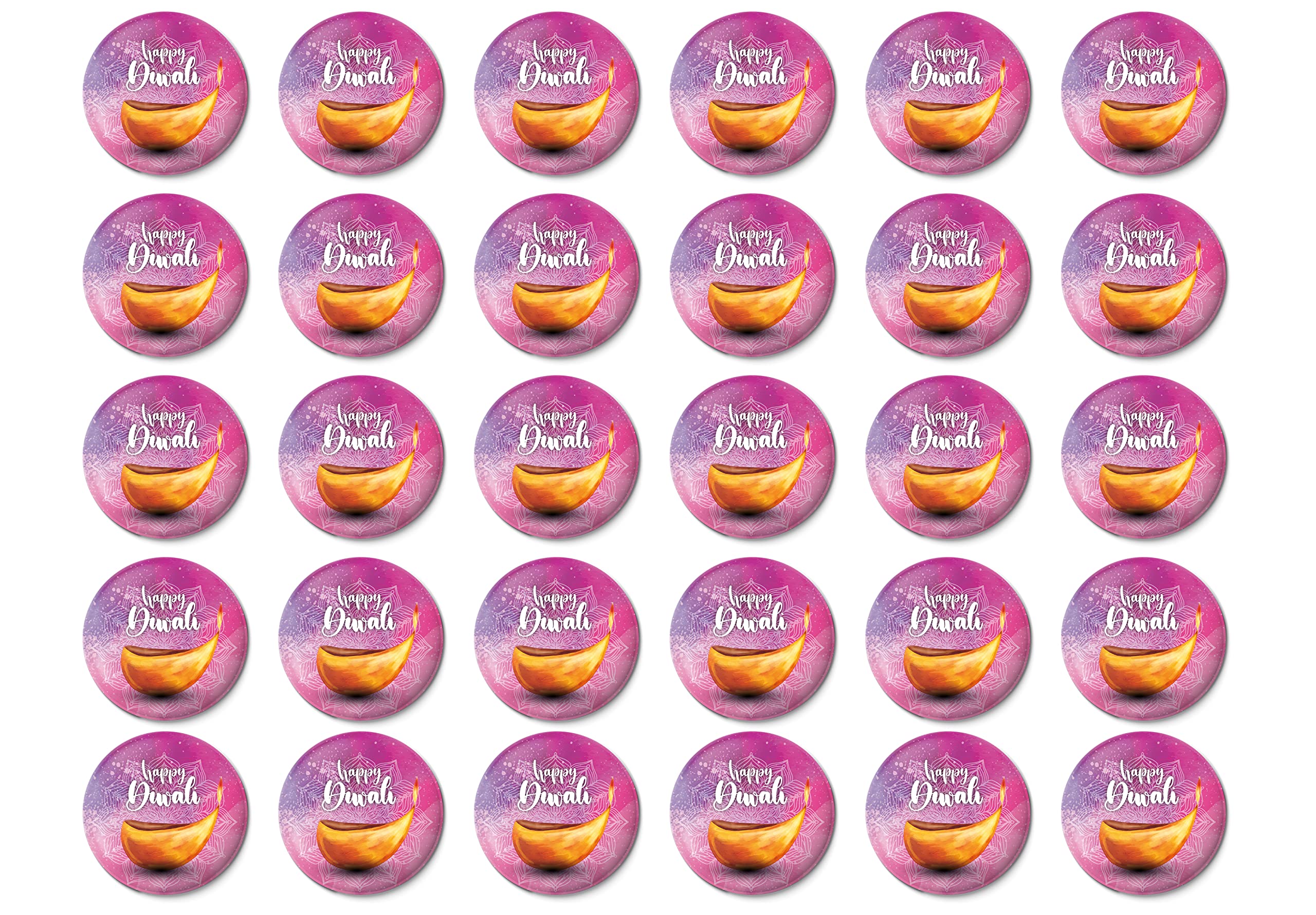 Hubops happy Diwali badge Round Pin Button Badge for Diwali celebration office school home Events, Gifts Accessories