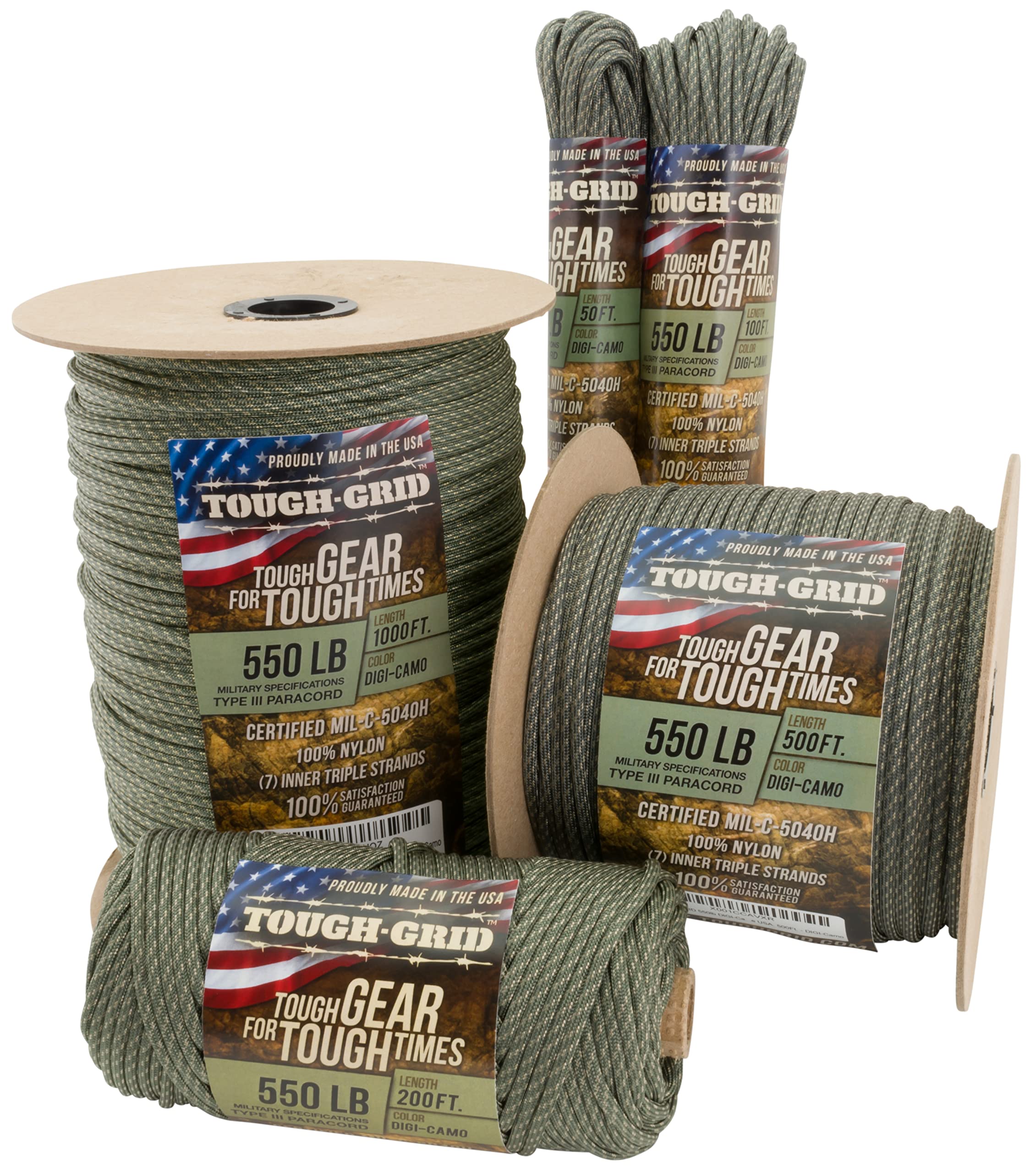 550 Parachute Cord (MIL-C-5040 Type III) Genuine Military Issue – Best