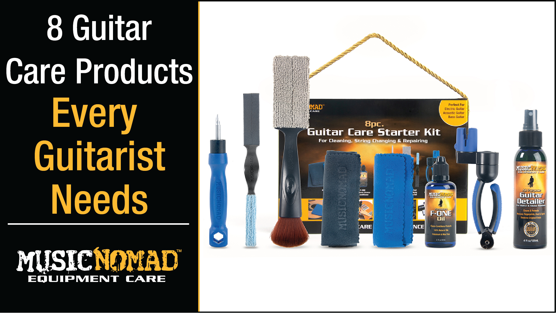 Amazon.com: MusicNomad 8 pc. Guitar Care Starter Kit for Cleaning