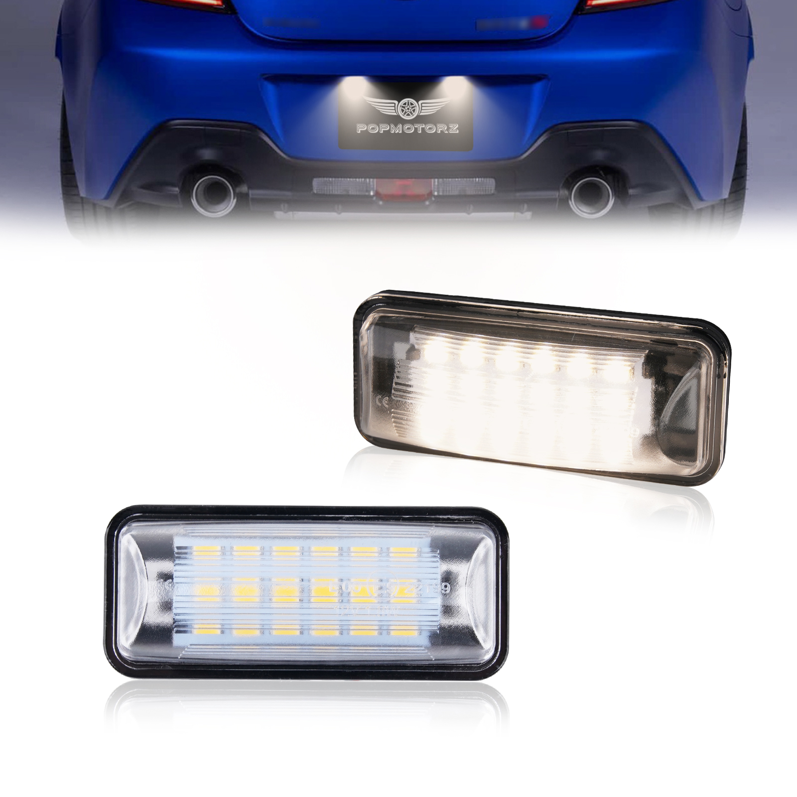Amazon | POPMOTORZ BRZ ZC6 LEDライセンスランプ ナンバー灯 暖白色