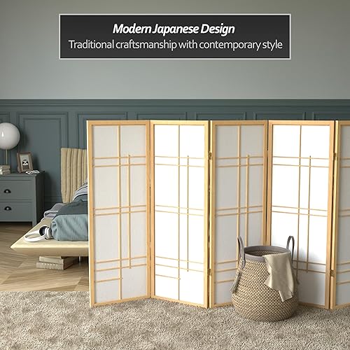 Miniatura 8 de Pantalla corta Eudes Shoji de 4 pies - Miel - 5 Paneles Miel,Negro -,Natural,Rosewood,https://www.amazon.com/dp/undefined