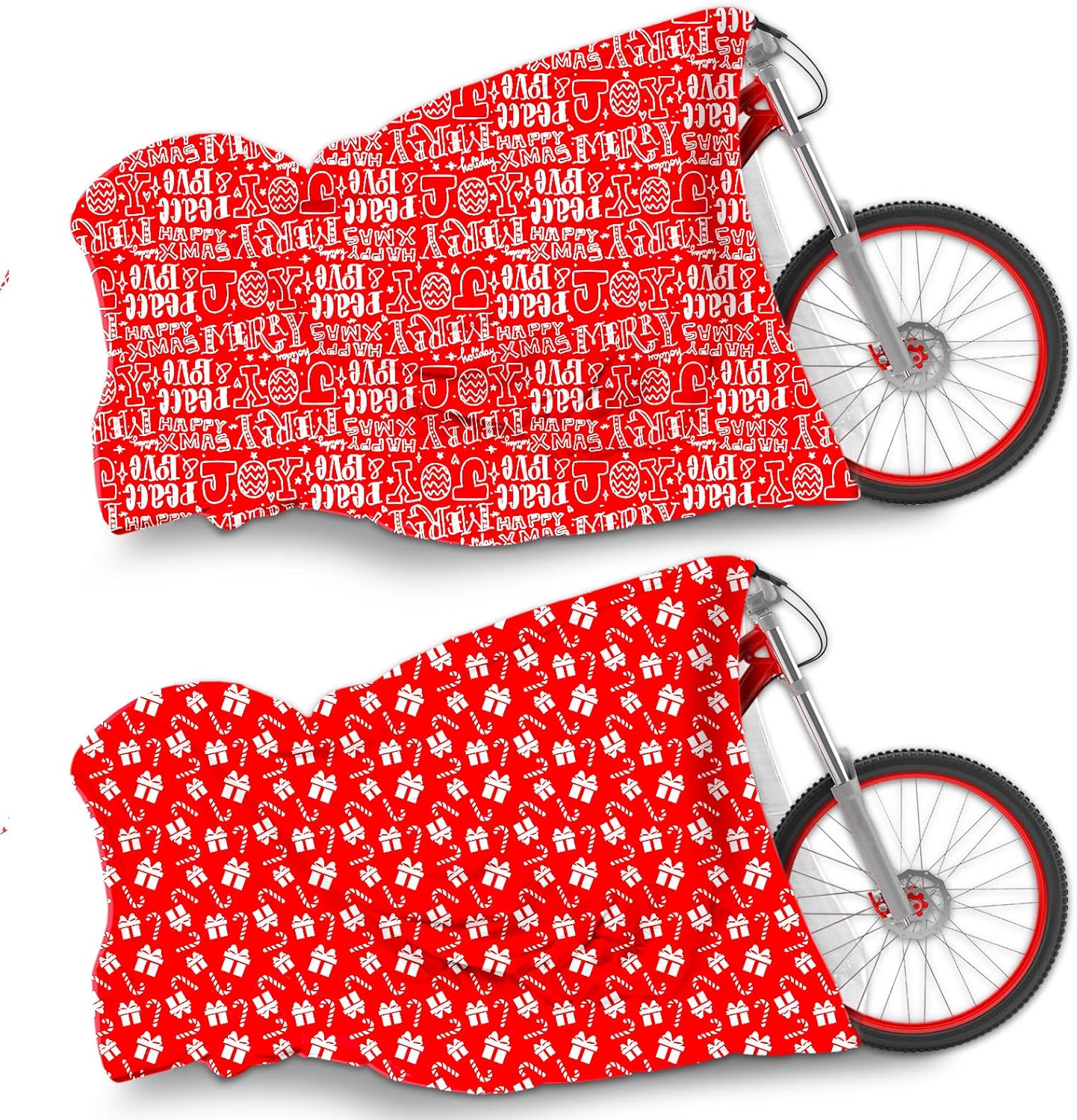 2PCS Extra Large Christmas Bike Gift Bags 72x60 in with