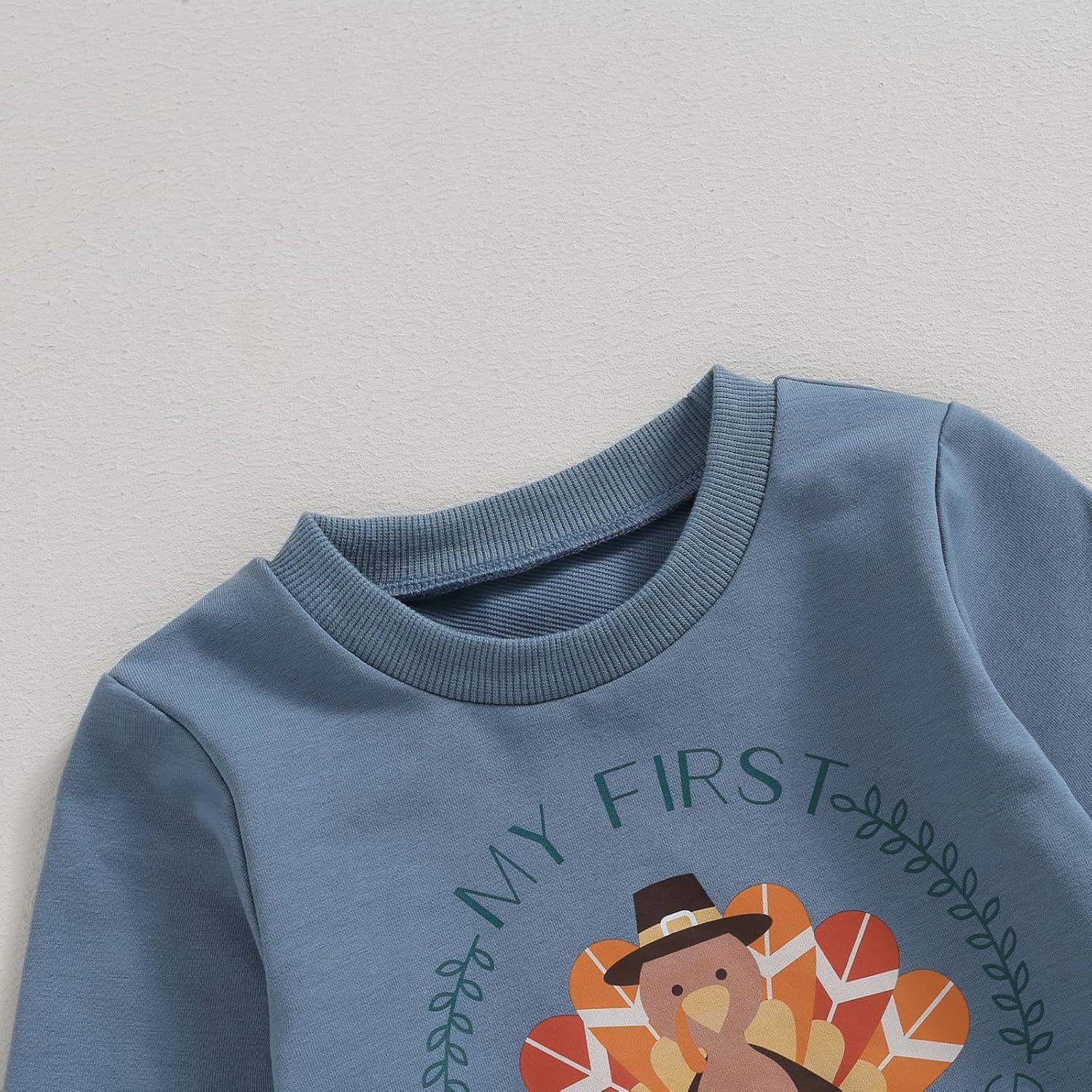 Toddler Baby Boy Thanksgiving Outfit Turkey Long Sleeve Sweatshirt Pants My First Thanksgiving Baby Boy Outfit - Image 5