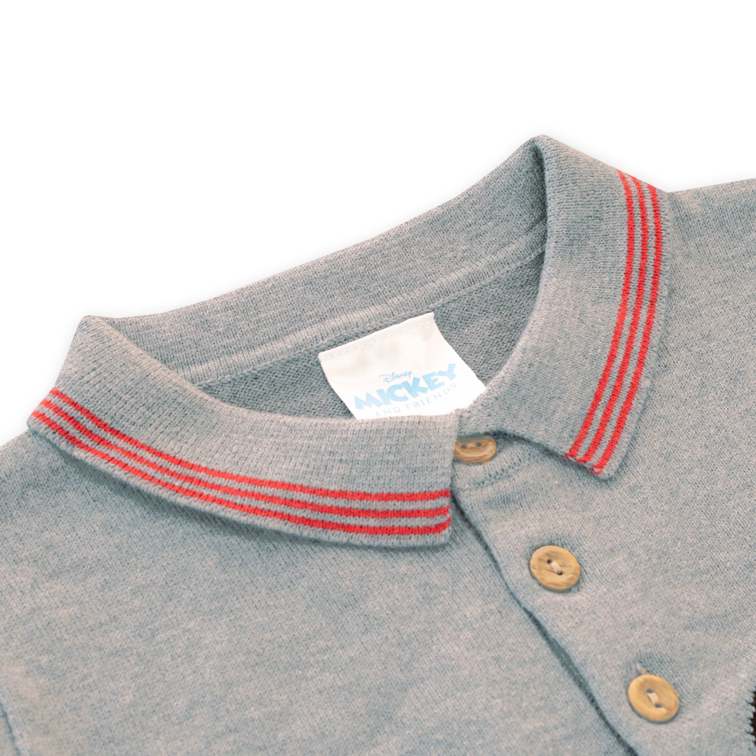 Disney Garçon Mickey Mouse Polo Shirt Top en Tricot à Manches Courtes pour Enfants