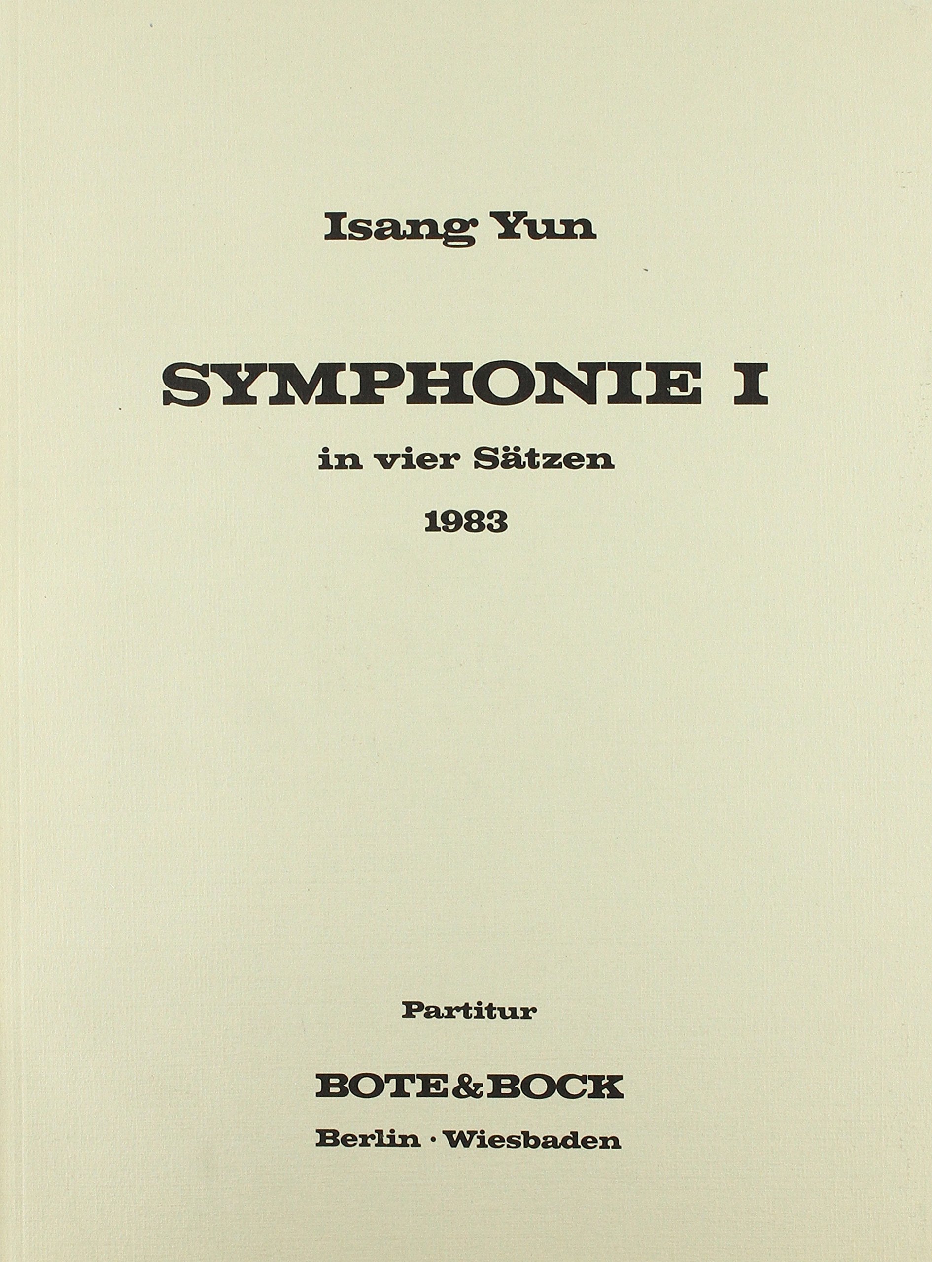 Symphony I (1983). Partituras para Orquesta