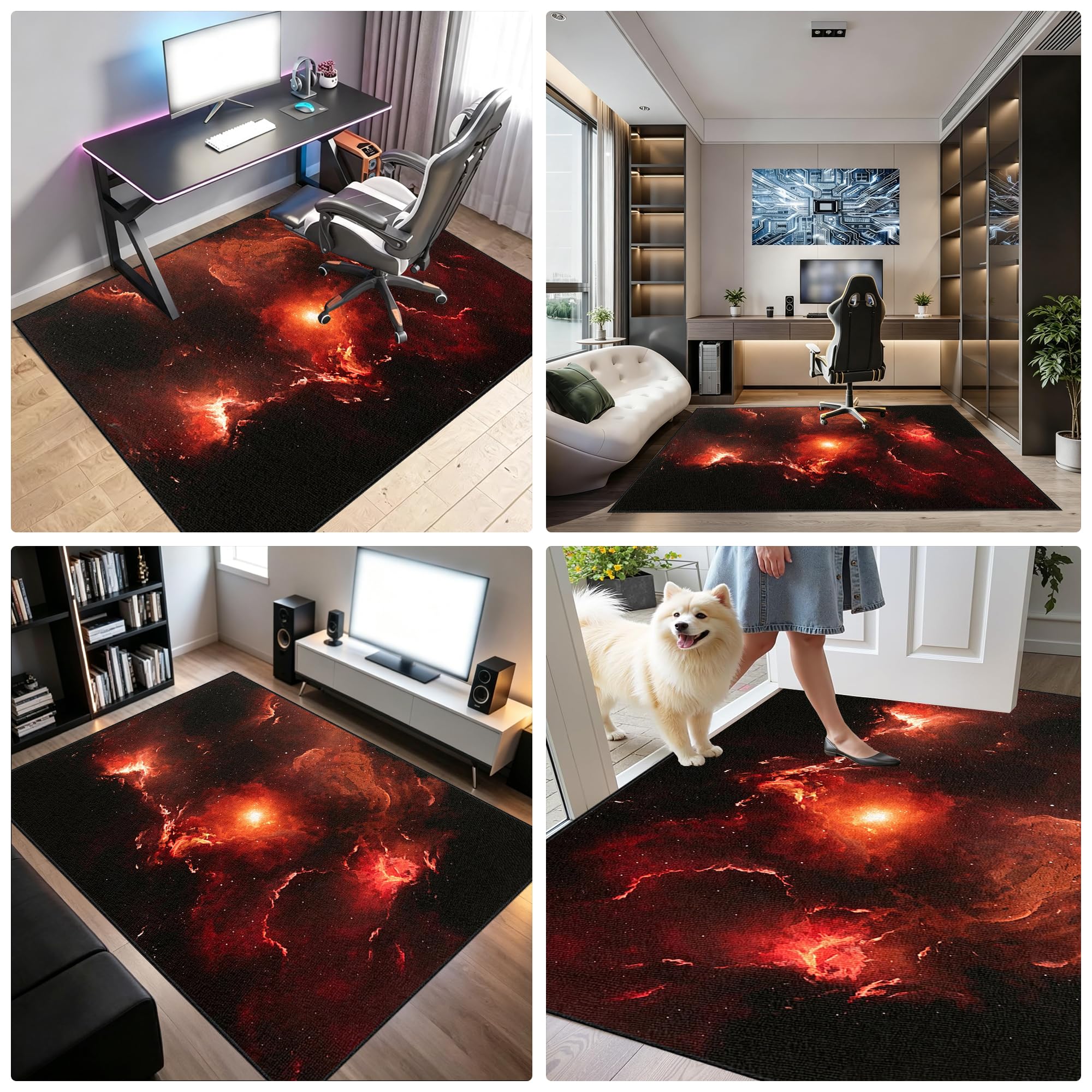 Tapis Chaise de Bureau Tapis de Protection de Sol Gaming 140 x 160 cm