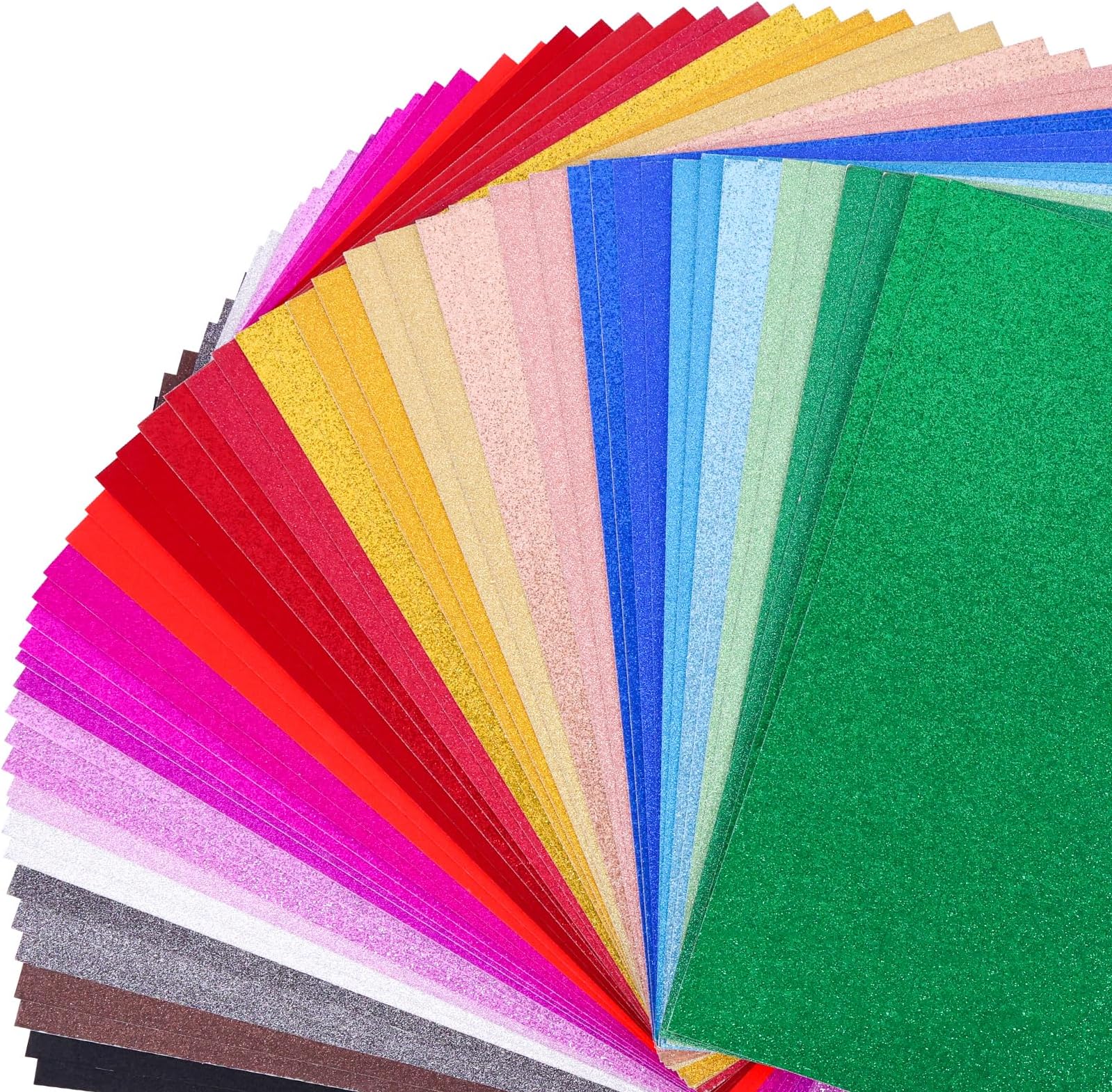 Glitter Colored Cardstock Bulk 150 sheets, 8.5” x 11