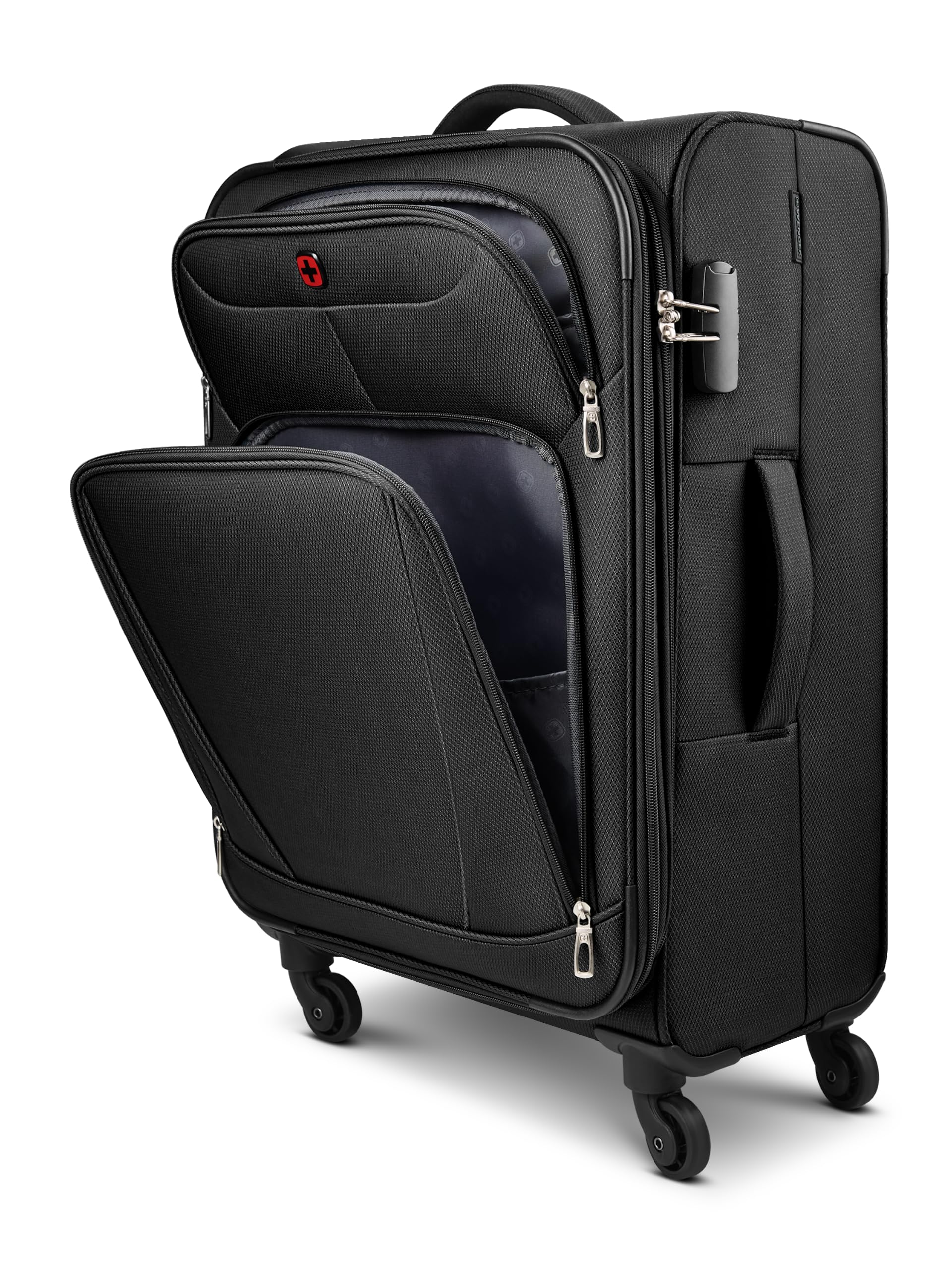 WENGER Check-in Koffer für Damen und Herren | großer XL Trolley 54 x 37 x 87 cm aus hochwertigem Polyester 600D Material | Erweiterbar & Fronttasche| Beaumont Serie