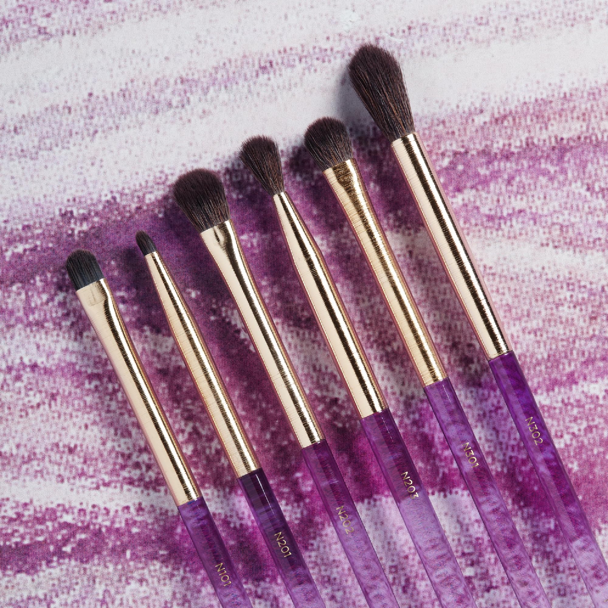 Nabla Amethyst Detail Eye Brush Set - Profesjonalne Pędzle do Cieni Vegan