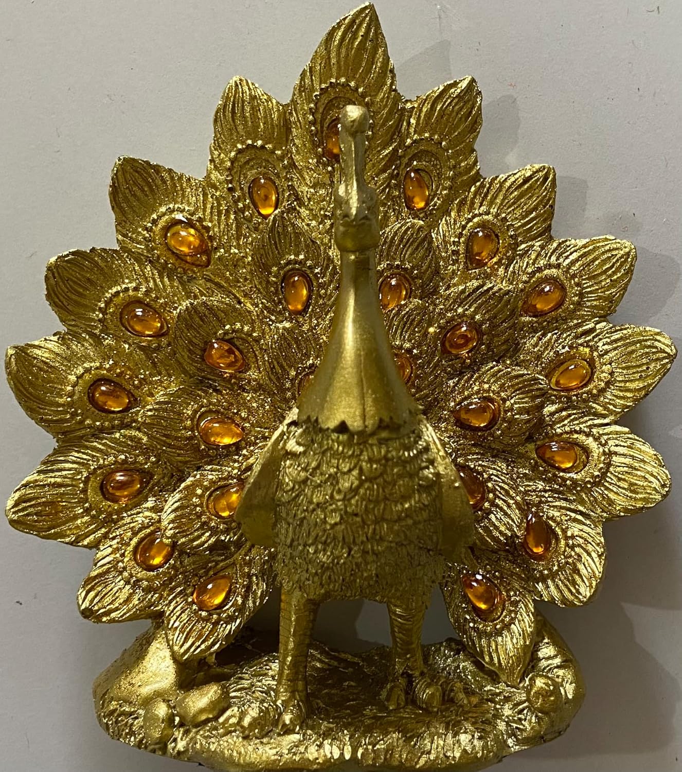 Buy Decorative Golden Peacock Statue, Showpiece Figurine for Home