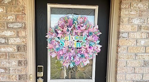 Miniatura 4 de Welcome Spring Butterfly! Deco Mesh Front Door Wreath, Indoor Outdoor, Farmhouse Country Traditional Decor